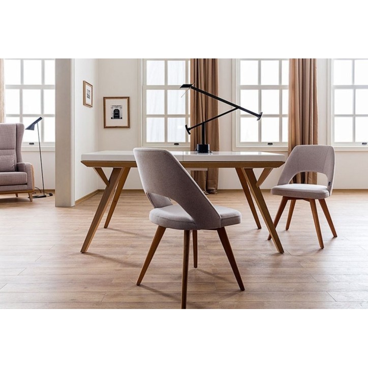 Salle à manger MONACO blanc et bois Salle à manger MONACO blanc et bois