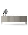 Buffet ALYA 4 portes 220 cm gris