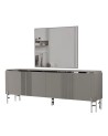 Buffet ALYA 4 portes 220 cm gris