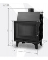 Inserto per camino 60 B d150 57 cm 4-6 kW