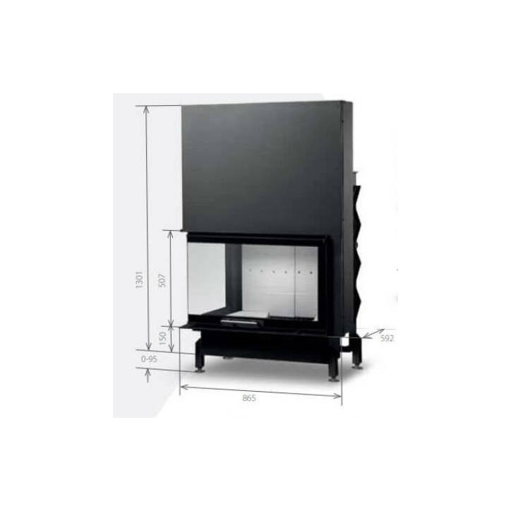 Inserto de lareira 90 EVO CGL LD d200 87 cm 8–14 kW