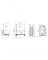 Insert de cheminée 100 EVO V LD d200 110 CM 8-14kW PREMIUM