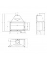 Insert de cheminée 95 CM Classic d200 9-15kW
