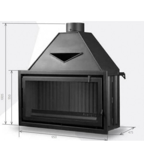 Inserto per caminetto 95 CM Classic d200 9-15kW