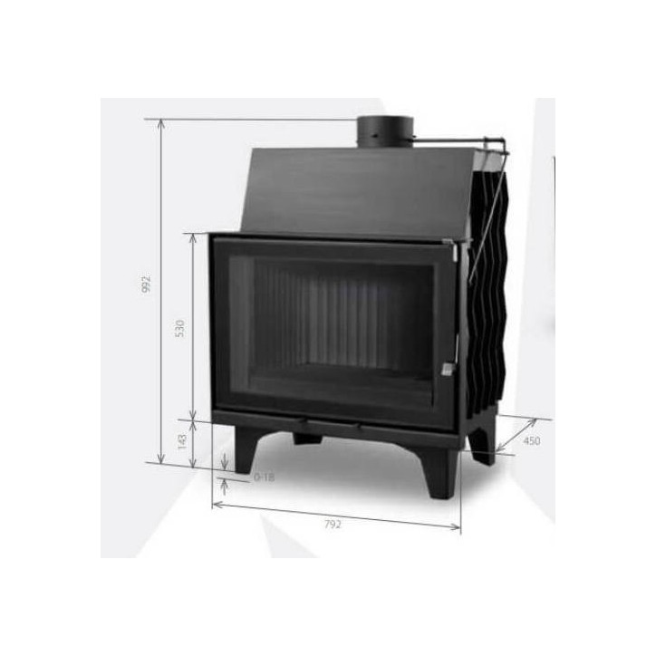 Inzethaard 80 CM B d200 6-10 kW