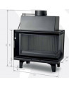 Inserto per camino 75 cm B CGR d200 5-9 kW
