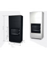 Insert de cheminée 60 BU meuble blanc 2 + 2  57x180 CM 4-6 kW