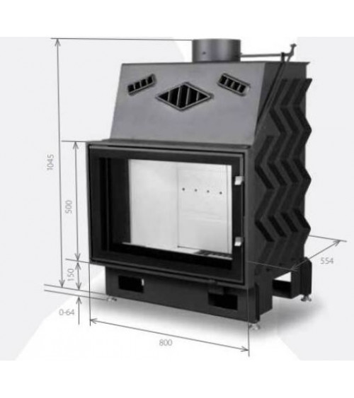 Takkasydän 80 CM EVO 20-17kW