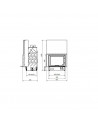Insert de cheminée 80 CM LD EVO 8-14kW design haut de gamme