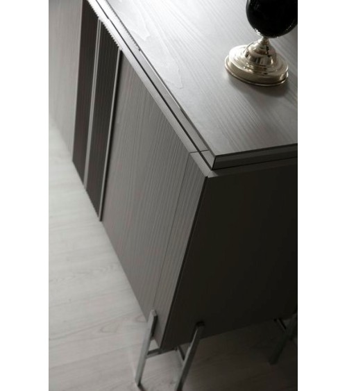 Buffet ALYA 4 portes 220 cm gris
