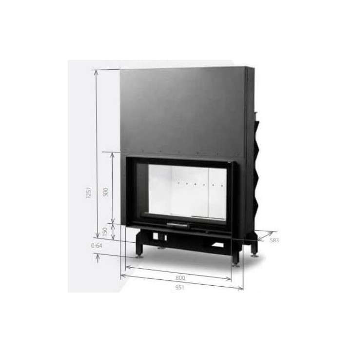 Inzethaard 100 EVO LD d200 96 CM 10-17kW hoogwaardig design