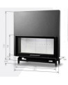 Inserto per camino 130 EVO LD d200 126 CM 12-21kW