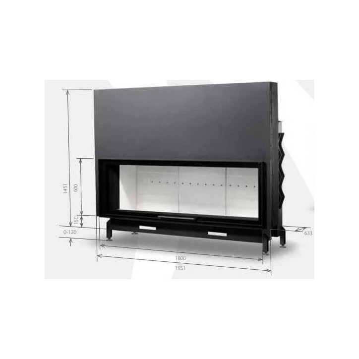 Insert de cheminée 200 EVO LD d300  20kw