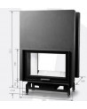 Insert de cheminée 80 EVO LD TUNNEL 84 CM 6-12kW design haut de gamme