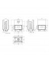 Inserto para chimenea 100 EVO TUNNEL LD d200 96 CM 8-14kW diseño de alta gama