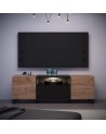 Salon complet KYOTO : table basse, meuble TV, vitrine, commode haute, (buffet)