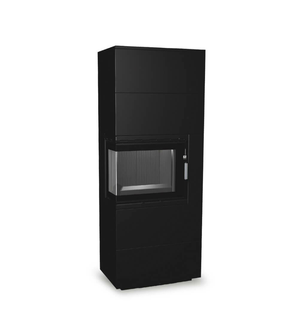 Inserto per caminetto 60 BCG L nero 2+2 70x180 CM 4-6 kW