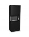 Inserto para chimenea 60 BCG L mueble negro 2+2  70x180 CM 4-6 kW