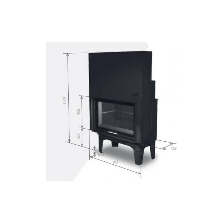 Insert de cheminée 100 JOY LD 96 CM 4-7kW