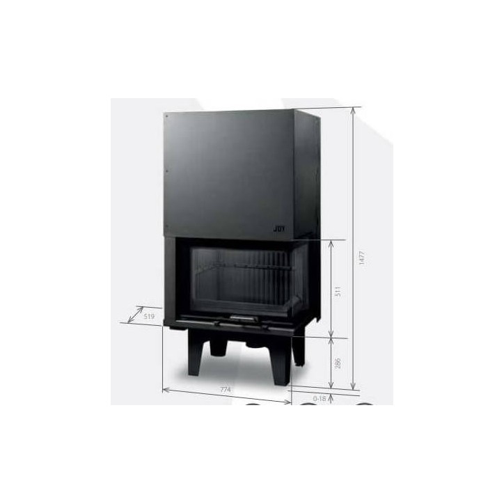 Takkasydän 80 JOY CG LD R d200 78 CM 4-7kW