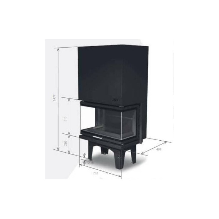 Inserto per camino 80 JOY U LD d200 74 CM 4-7kW Inserto per camino 80 JOY U LD d200 74 CM 4-7kW
