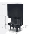 Inserto para chimenea 80 JOY U LD d200 74 CM 4-7kW