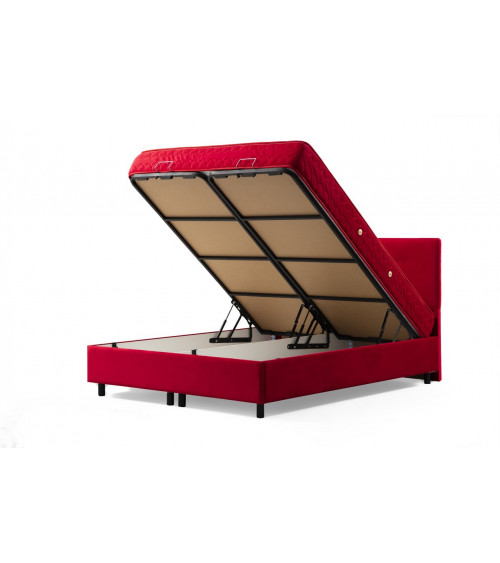 AMOUR commode + hoofdbord 160x200 cm rood