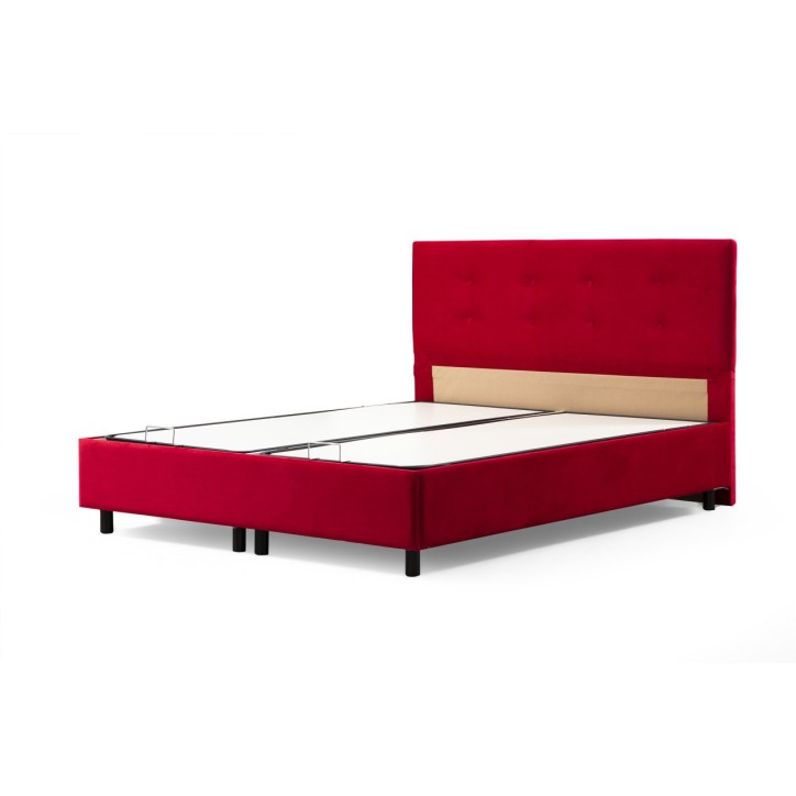Cama com baú AMOUR 160x200 cm vermelho