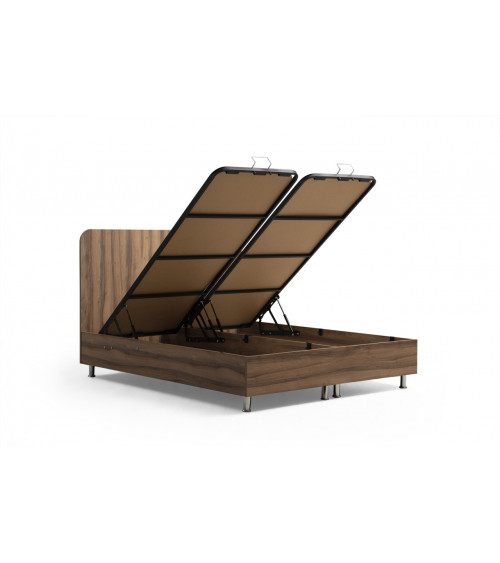 KALE commode + hoofdbord 160x200 cm walnoot