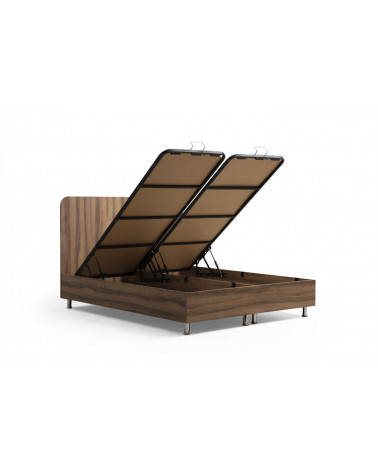 KALE commode + hoofdbord 160x200 cm walnoot