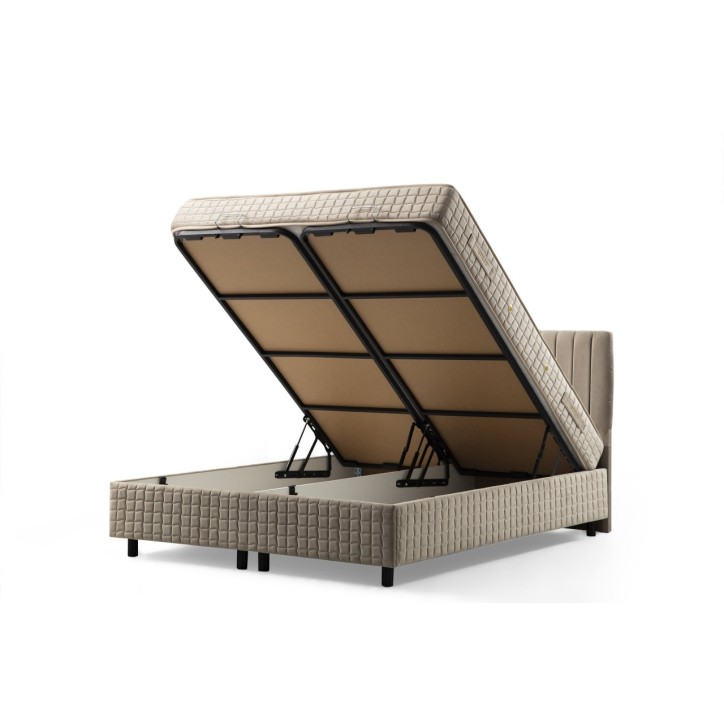 LIT coffre + tête de lit SAFIR 160x200 cm