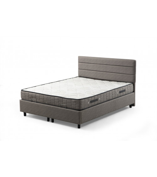 MOTYA 160x200 cm arca + cabeceira cinzento claro