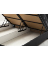 LIT coffre + tête de lit MOTYA 160x200 cm anthracite
