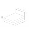 Letto con contenitore MOTYA +testata 160x200 cm antracite