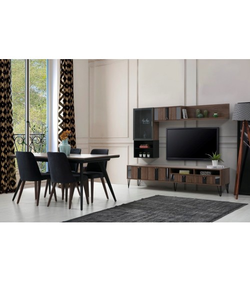 Salle à manger SOPHIA bois et miroir