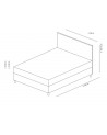 Letto contenitore VITALIA con testata inclusa 160x200 cm antracite