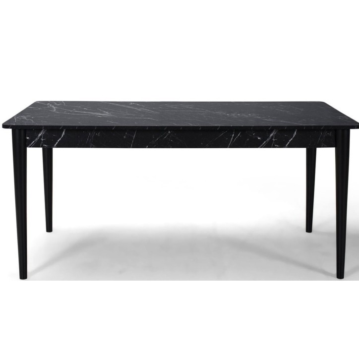 Salle à manger TAR bois et effet marbre noir