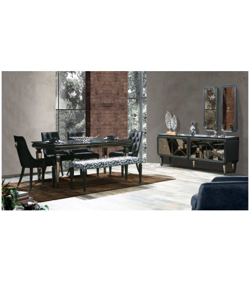 Salle à manger IMAJ effet marbre noir