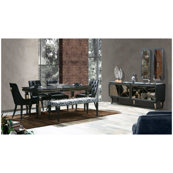 Salle à manger IMAJ effet marbre noir