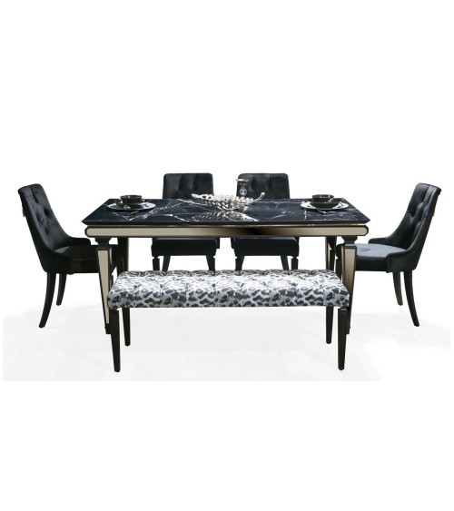 Salle à manger IMAJ effet marbre noir