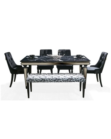 Salle à manger IMAJ effet marbre noir