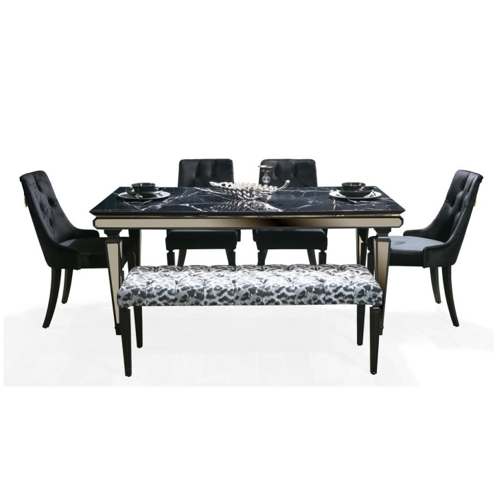 Salle à manger IMAJ effet marbre noir