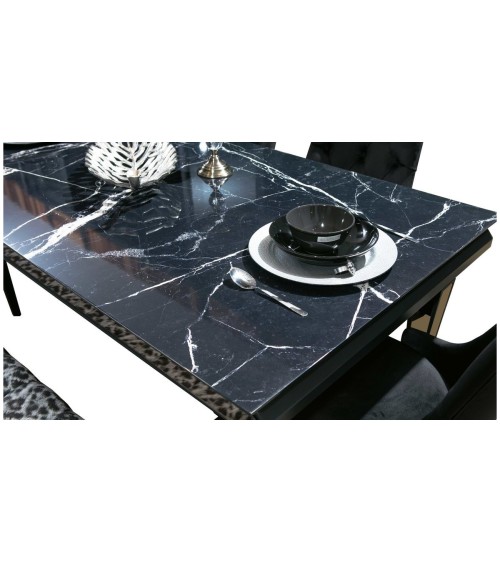 Salle à manger IMAJ effet marbre noir