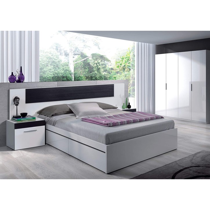 Roupeiro 4 portas branco brilhante 180x200 cm