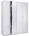 Armoire 4 Portes blanc brillant 180x200 cm
