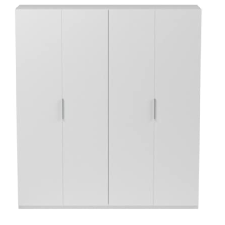 Armario 4 puertas blanco brillante 180x200 cm