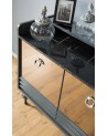 Buffet PUMA 4 portes + miroir 203 cm gris et miroir