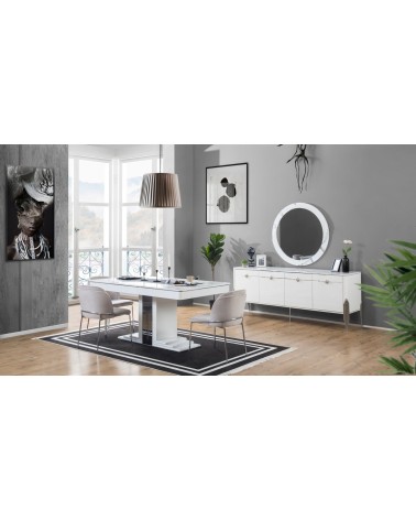 Salle à manger PARS blanc et effet marbre