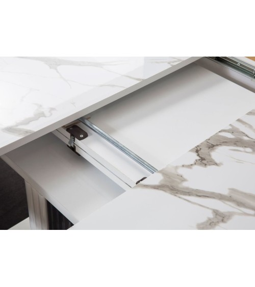 Salle à manger PARS blanc et effet marbre