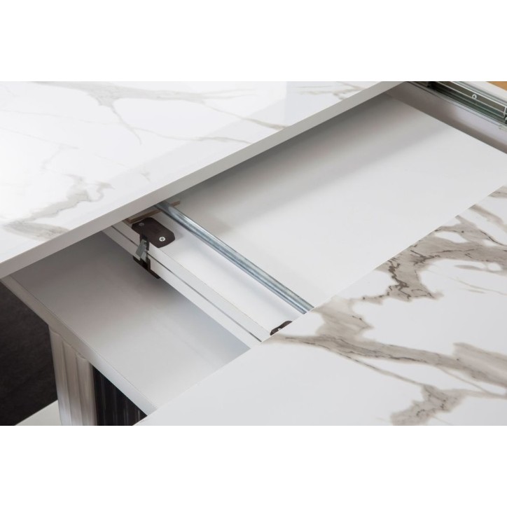 Salle à manger PARS blanc et effet marbre